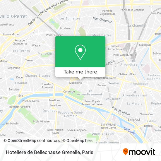 Hoteliere de Bellechasse Grenelle map