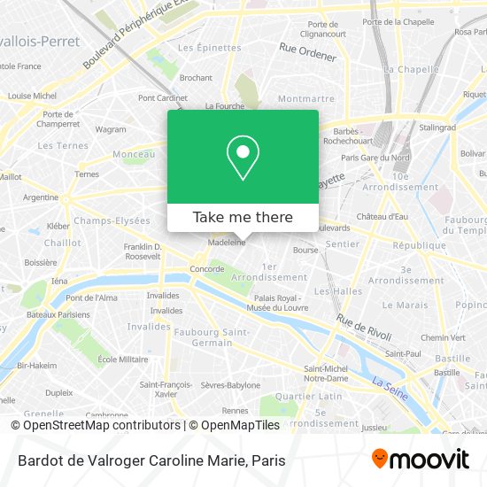 Mapa Bardot de Valroger Caroline Marie