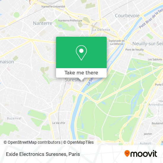 Mapa Exide Electronics Suresnes