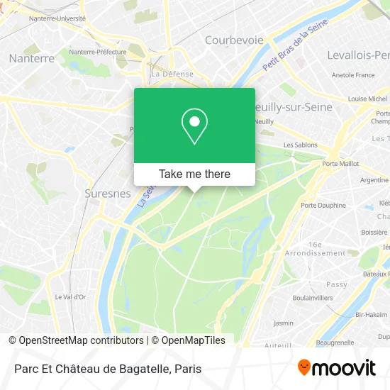 Parc Et Château de Bagatelle map