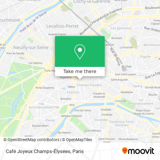 Café Joyeux Champs-Élysées map