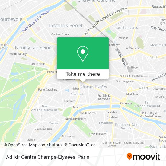 Ad Idf Centre Champs-Elysees map