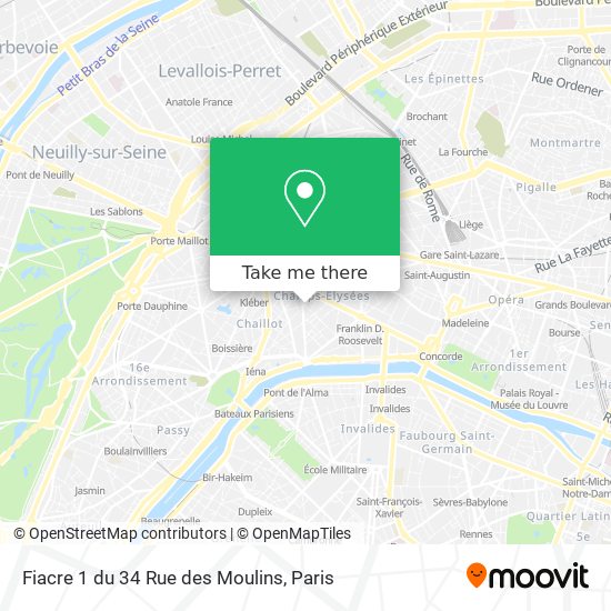 Fiacre 1 du 34 Rue des Moulins map
