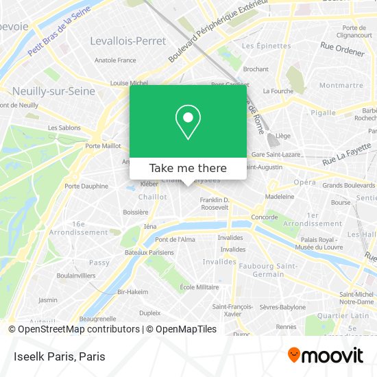 Mapa Iseelk Paris