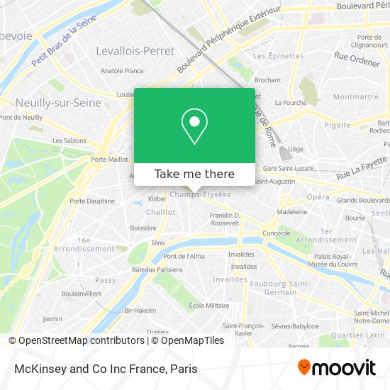 Mapa McKinsey and Co Inc France