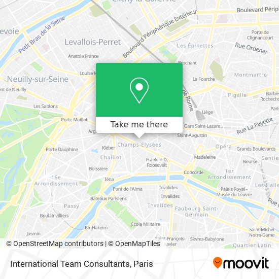 International Team Consultants map