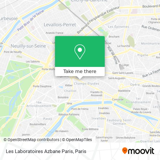 Mapa Les Laboratoires Azbane Paris