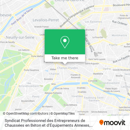 Syndicat Professionnel des Entrepreneurs de Chaussées en Béton et d'Équipements Annexes map