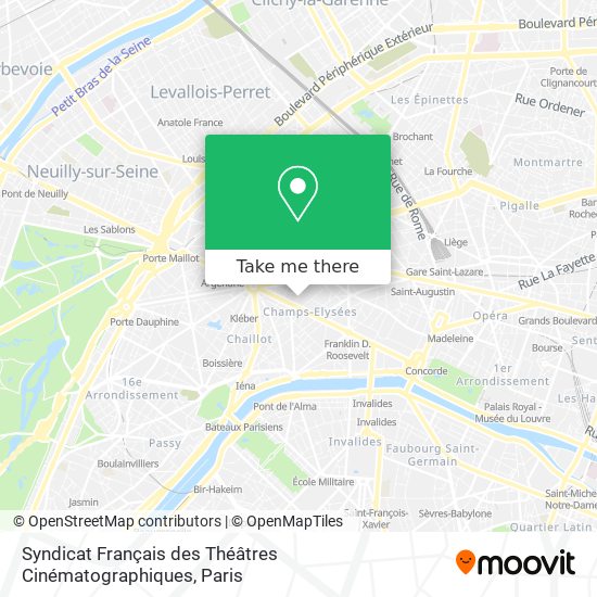 Syndicat Français des Théâtres Cinématographiques map