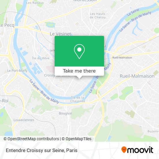 Mapa Entendre Croissy sur Seine