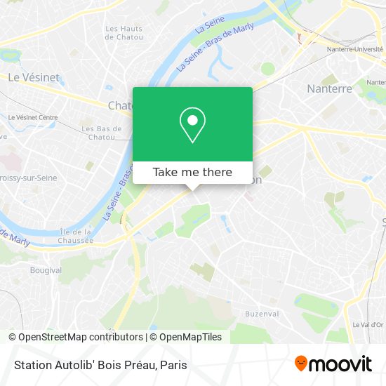 Mapa Station Autolib' Bois Préau