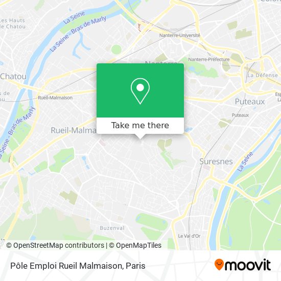 Mapa Pôle Emploi Rueil Malmaison