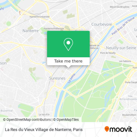 La Res du Vieux Village de Nanterre map