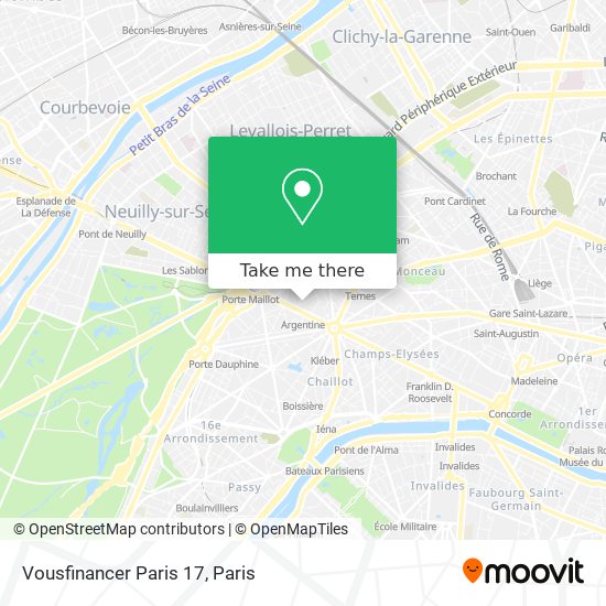 Mapa Vousfinancer Paris 17