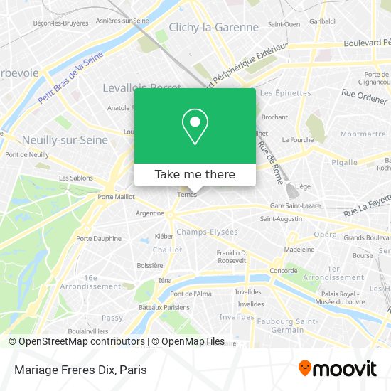 Mapa Mariage Freres Dix