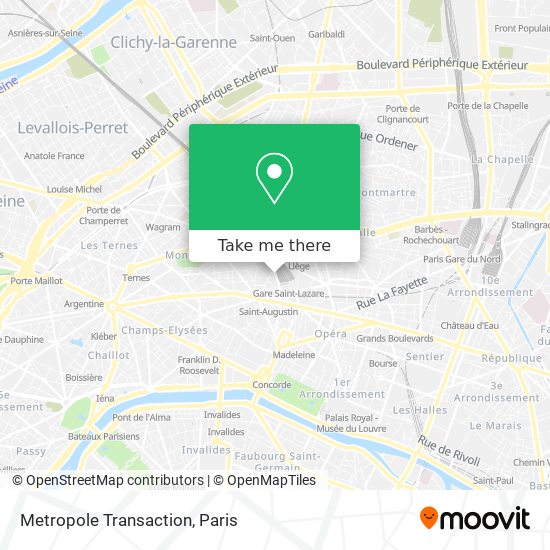 Mapa Metropole Transaction