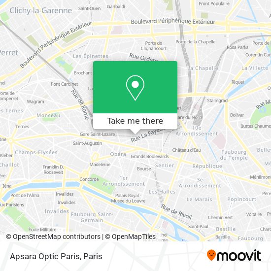 Apsara Optic Paris map