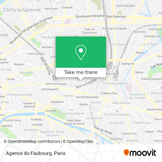 Agence du Faubourg map