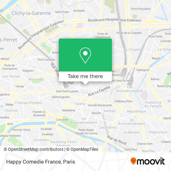 Happy Comedie France map