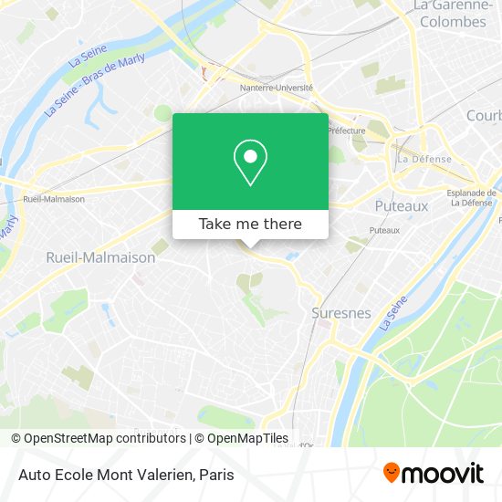 Mapa Auto Ecole Mont Valerien