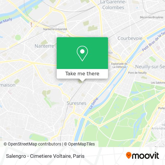 Mapa Salengro - Cimetiere Voltaire