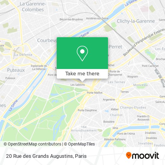 Mapa 20 Rue des Grands Augustins