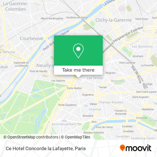 Ce Hotel Concorde la Lafayette map