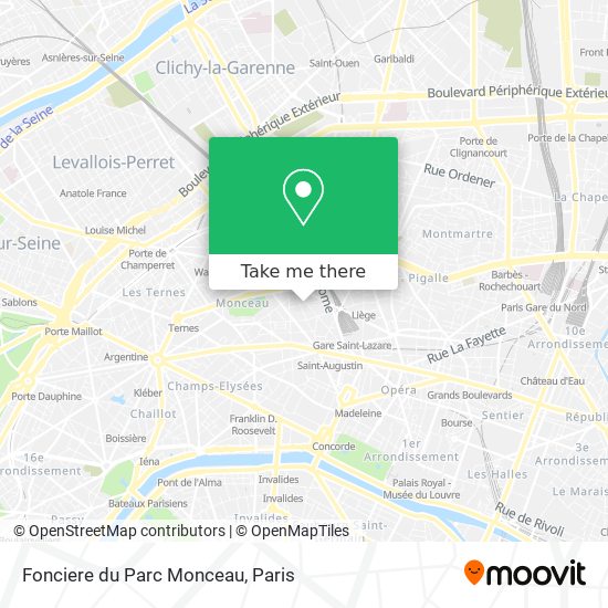 Mapa Fonciere du Parc Monceau