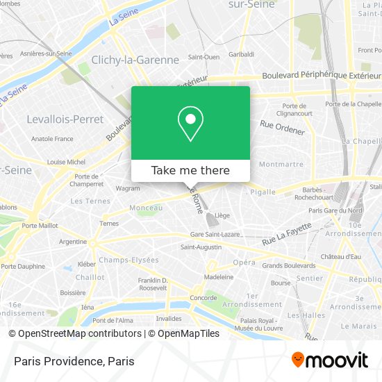 Mapa Paris Providence