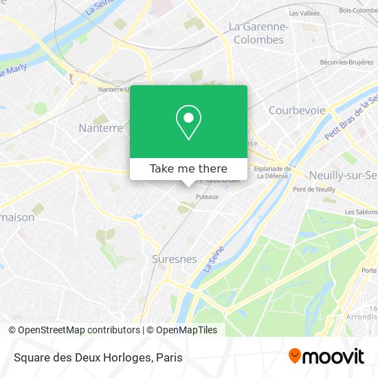 Mapa Square des Deux Horloges