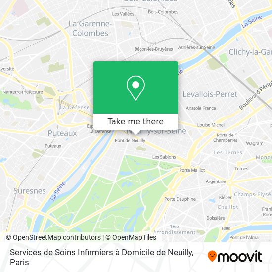 Mapa Services de Soins Infirmiers à Domicile de Neuilly