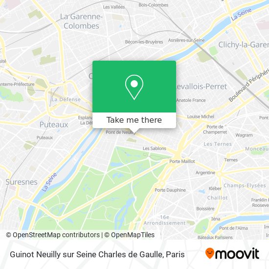 Mapa Guinot Neuilly sur Seine Charles de Gaulle