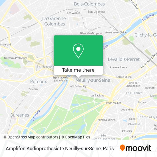 Amplifon Audioprothésiste Neuilly-sur-Seine map