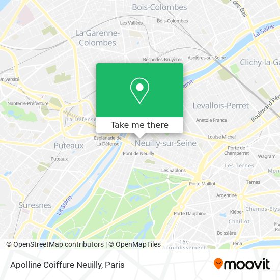 Apolline Coiffure Neuilly map