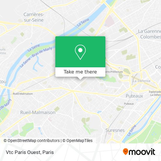 Vtc Paris Ouest map