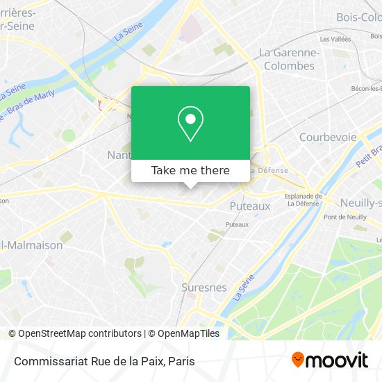 Mapa Commissariat Rue de la Paix