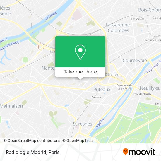 Mapa Radiologie Madrid