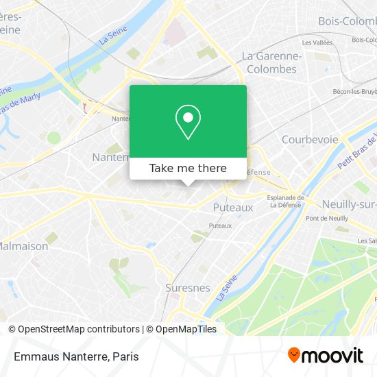 Mapa Emmaus Nanterre