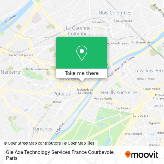 Mapa Gie Axa Technology Services France Courbevoie