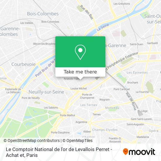 Mapa Le Comptoir National de l'or de Levallois Perret - Achat et