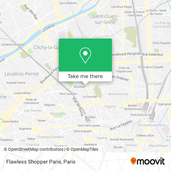 Mapa Flawless Shopper Paris