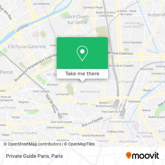 Mapa Private Guide Paris