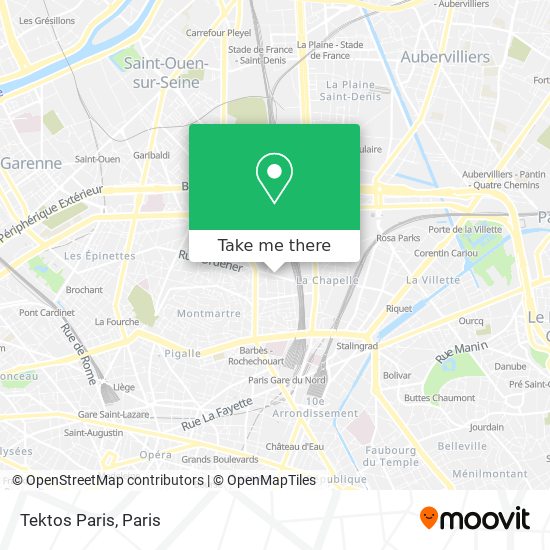 Mapa Tektos Paris