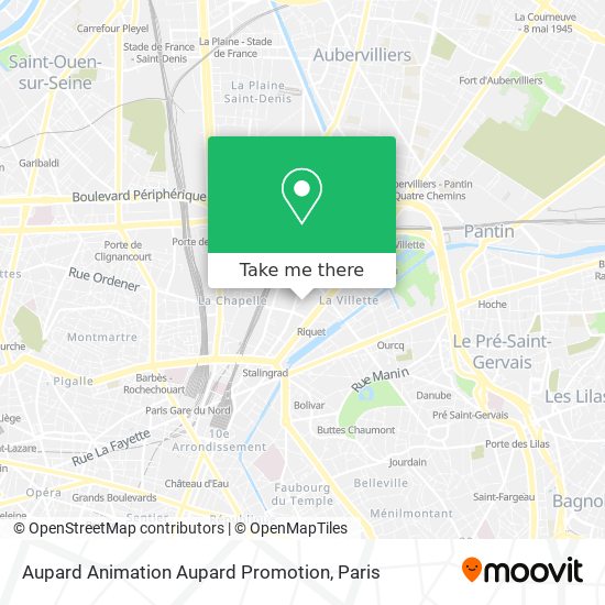Aupard Animation Aupard Promotion map
