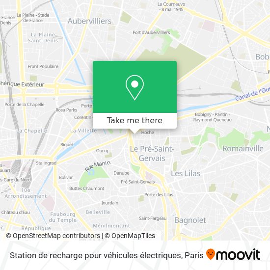 Station de recharge pour véhicules électriques map