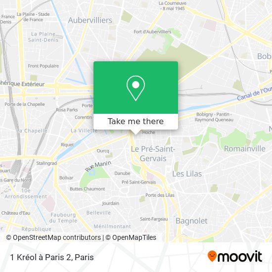 1 Kréol à Paris 2 map