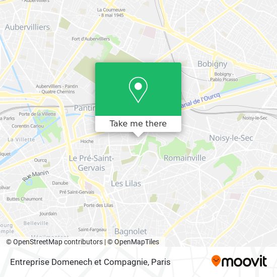 Mapa Entreprise Domenech et Compagnie