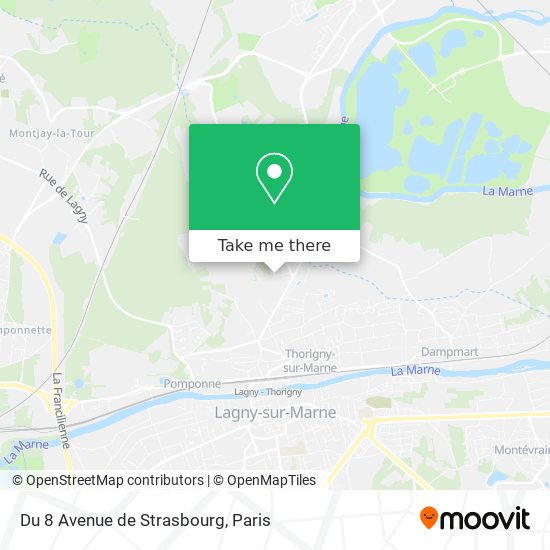 Mapa Du 8 Avenue de Strasbourg