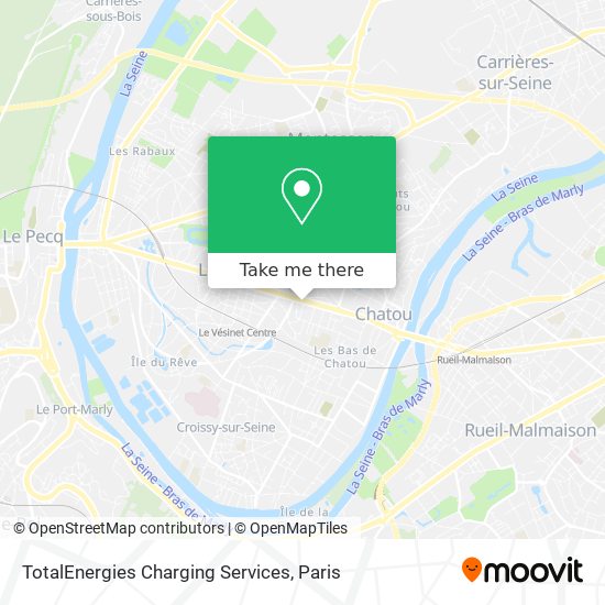 Mapa TotalEnergies Charging Services