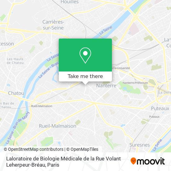 Laloratoire de Biologie Médicale de la Rue Volant Leherpeur-Bréau map